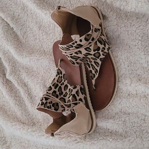 Animal print sandals